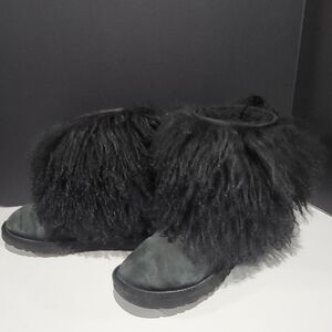 Ugg Green Faux Fur Short Winter Boots